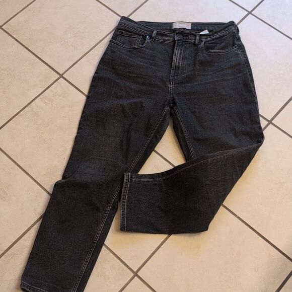 Everlane The Cheeky Jean Black Japanese Denim Cotton Size 29 Crop - Picture 2 of 9